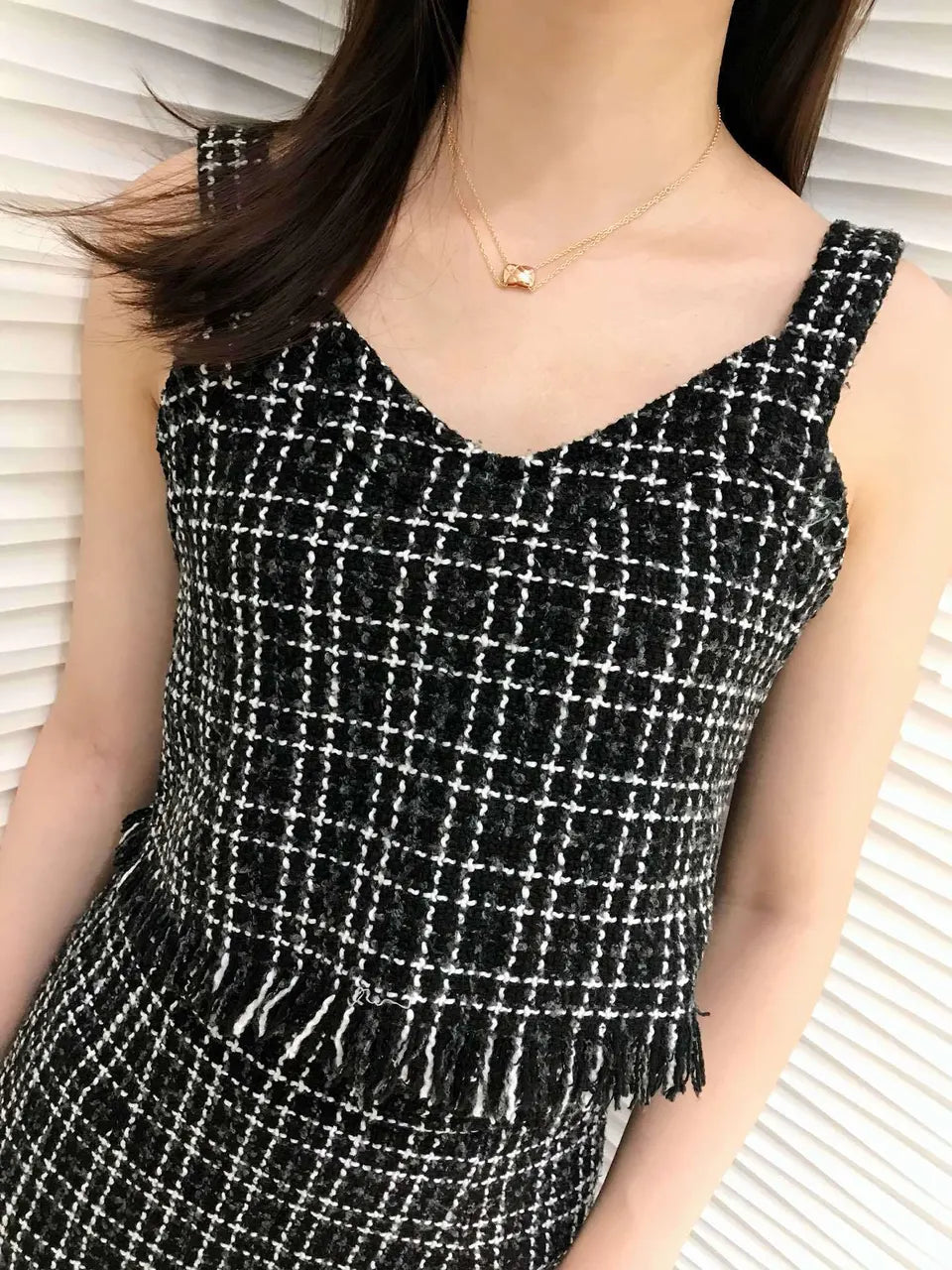 Chanel Gold Quilted Pendant Necklace - Elegant & Timeless