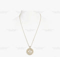 Chanel Gold Round CC Necklace - Chanel Gold Round CC Rhinestone