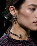 Chanel Silver Bow CC Earrings - Chanel Silver Bow CC Heart Drop
