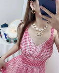 Chanel White Circle CC Necklace - Chanel White Circle CC Logo Necklace