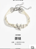 Chanel Silver Bird Pearl Choker - Designer Necklace