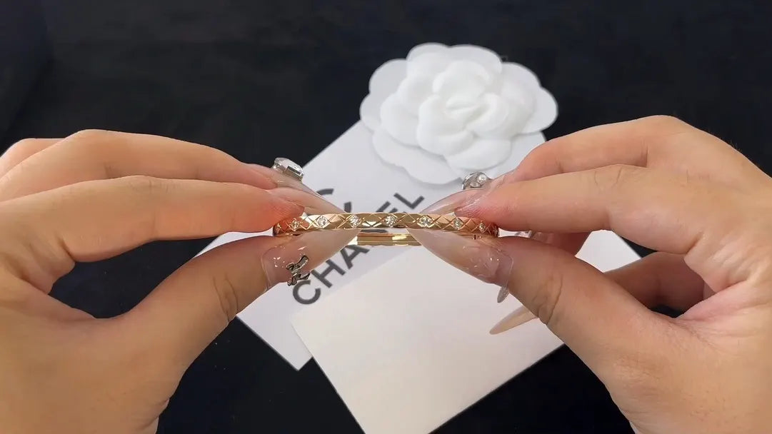 Elegant Diamond Accent Bangle Bracelet - Premium Quality