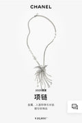 Chanel Silver Bird Crystal Necklace - Spring 2025