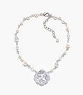 Chanel Silver Pearl Necklace - Chanel Silver Pearl CC Flower Necklace