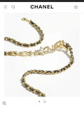 Chanel Gold Chain Leather Belt - Chanel Gold Chain Belt Black Leather