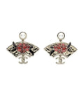 Chanel Fan Flower Pearl Earrings - Designer Statement