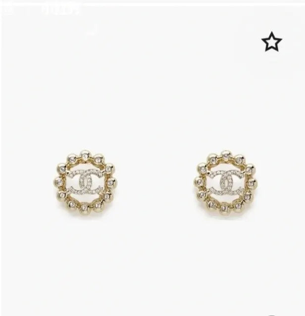 Chanel Gold Pearl CC Logo Earrings - Designer Studs