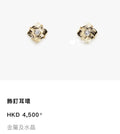 Chanel Gold Clover Crystal Stud Earrings - Designer Chic