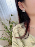 Chanel Crystal CC Logo Earrings - Designer Studs