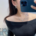 Chanel Silver Pearl Flower Necklace - Elegant Women's Jewelry