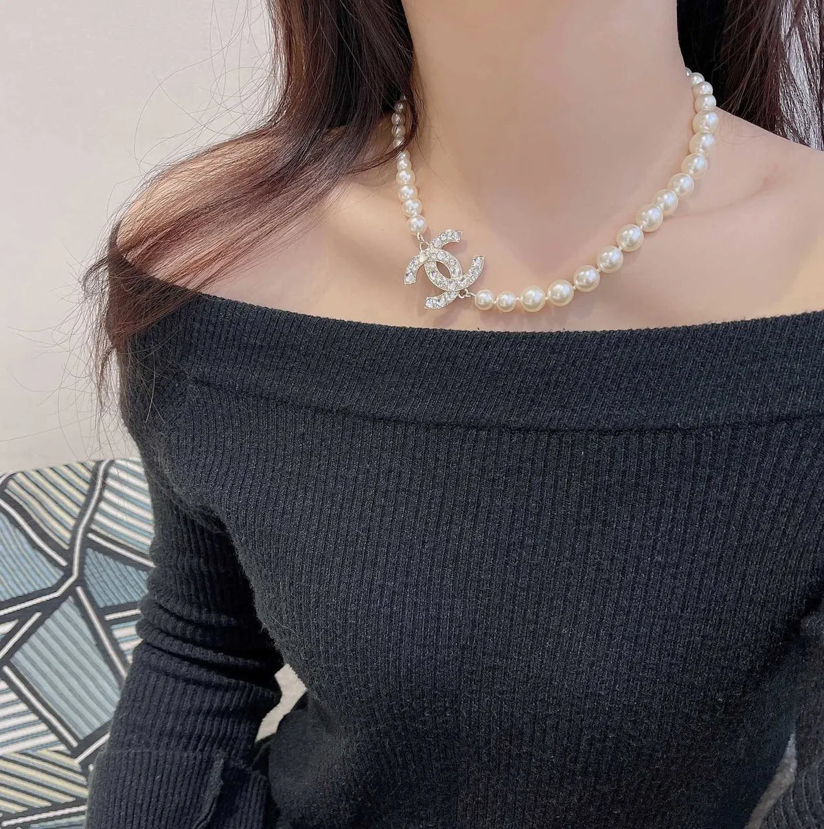 Chanel Pearl CC Crystal Pendant Necklace - Exquisite Design