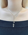 Chanel Silver CC Heart Necklace - Chanel Silver CC Heart Y Necklace