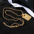 Chanel Gold Plated Medallion Necklace - Vintage Style
