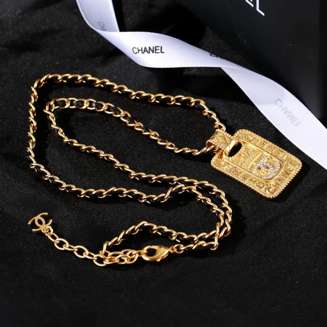 Chanel Gold Plated Medallion Necklace - Vintage Style