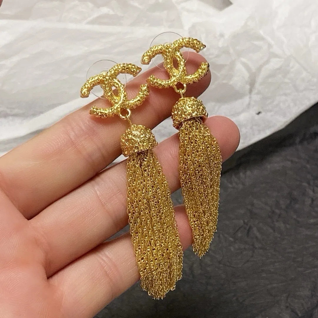 Chanel Gold Tassel Earrings - Chanel Gold Tassel CC Earrings