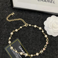 Chanel Gold Faux Pearl Necklace - Chanel Gold Chain Faux Pearl