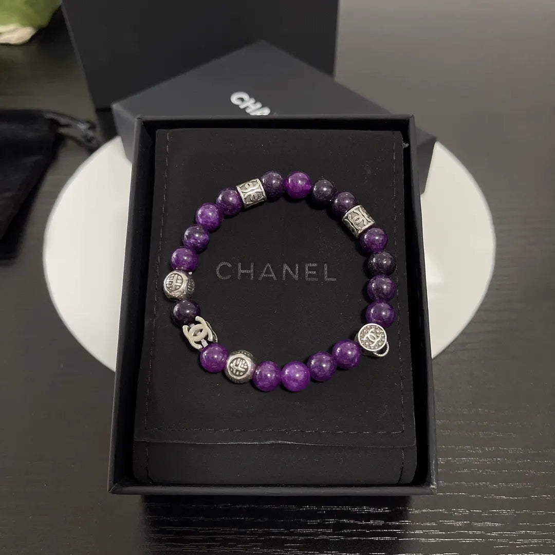 Chanel Amethyst Bead Bracelet - Premium Quality