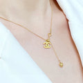 Chanel Gold CC Heart Pendant Necklace - Delicate Design