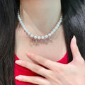 Chanel Silver Letter Pearl Necklace - Iconic Design