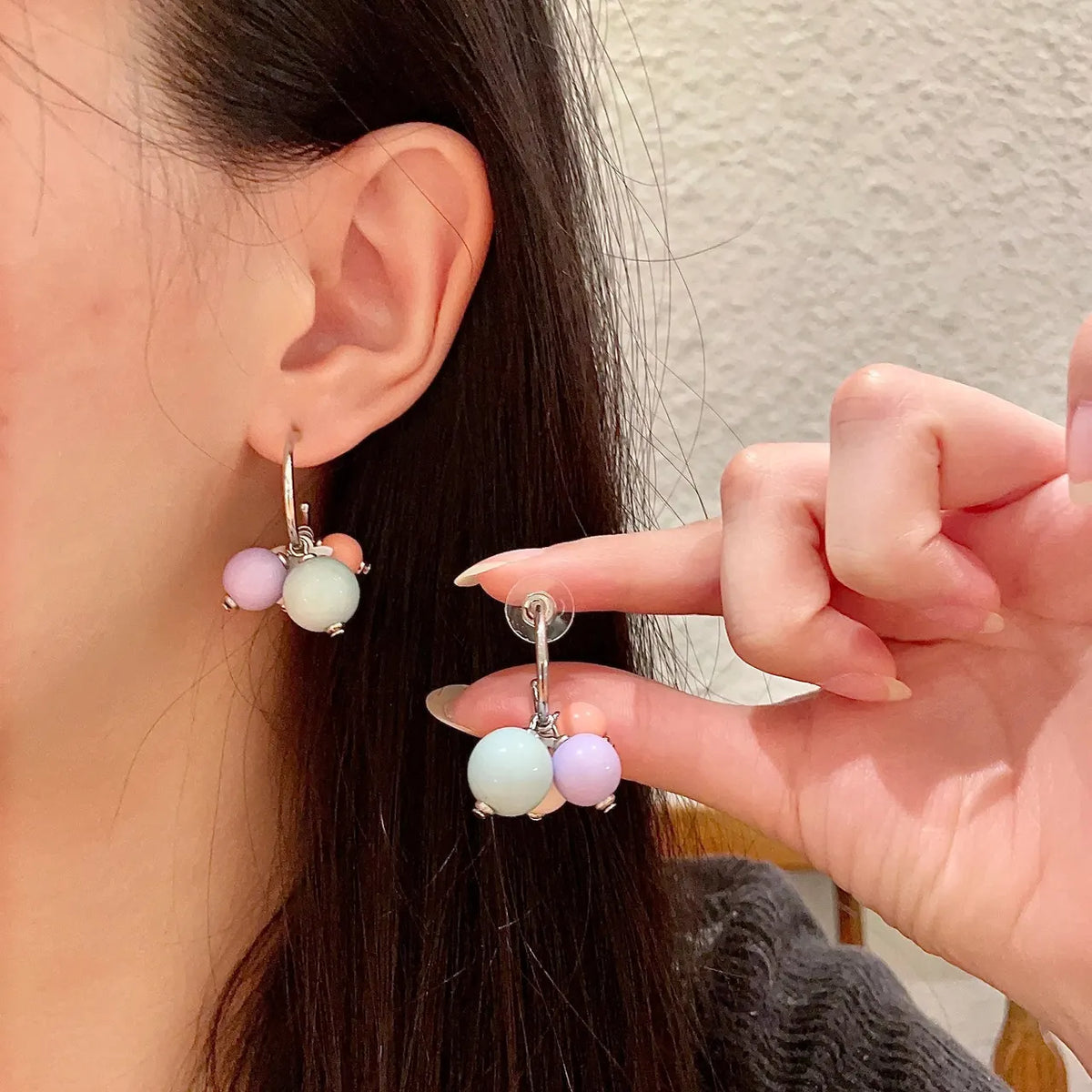 Chanel Pastel Bead Earrings - Chanel Pastel Bead Drop Earrings