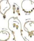 drop Chanel Gold Leaf Earrings - Chanel Gold Leaf Drop Earrings - CC