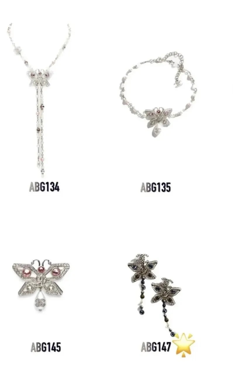 Chanel Flower Drop Earrings - Silver & Navy