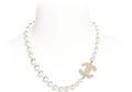 Chanel Pearl CC Crystal Necklace - Chanel Faux Pearl CC Crystal