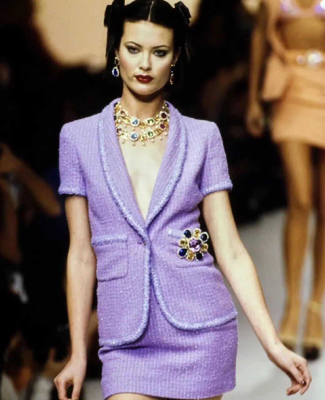Chanel Multicolor Crystal CC Necklace - Vintage Statement