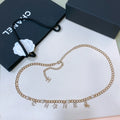 Chanel Gold Chain Belt - Crystal Letter Charms