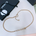 Chanel Gold Chain Belt - Pearl & Rhinestone Logo