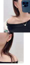 Dior Golden Star Stud Earrings - Elegant Gold Finish