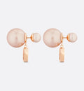 Dior Rose Gold Pearl CD Earrings - Tribales Style