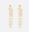 drop Dior Gold Crystal Pearl Earrings - Dior Gold Crystal Pearl Drop