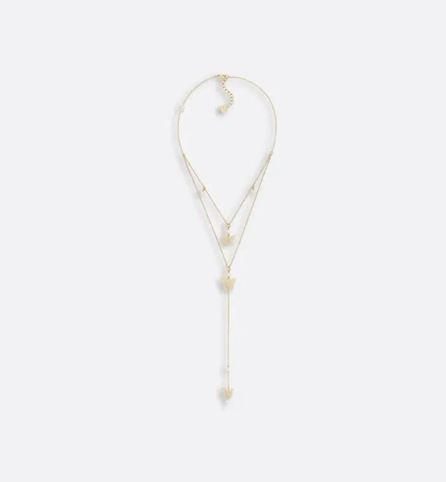 Dior Gold Butterfly Necklace - Dior Gold Butterfly Layered Necklace