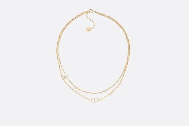 Dior Golden CD Star Necklace - Delicate Chain Design