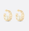 Dior Tribales Pearl Hoop Earrings - Gold Finish