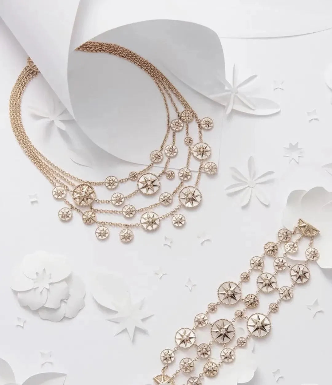 Dior Rose des Vents Necklace - Gold & Diamonds