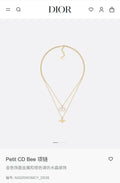 Dior Gold Bee Necklace - Dior Gold Bee Petit CD Necklace - Crystal