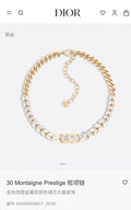 Dior Crystal Chain Necklace - Dior 30 Montaigne Crystal Chain Necklace