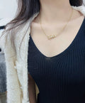 Dior Gold Star Pearl Necklace - Delicate Charm