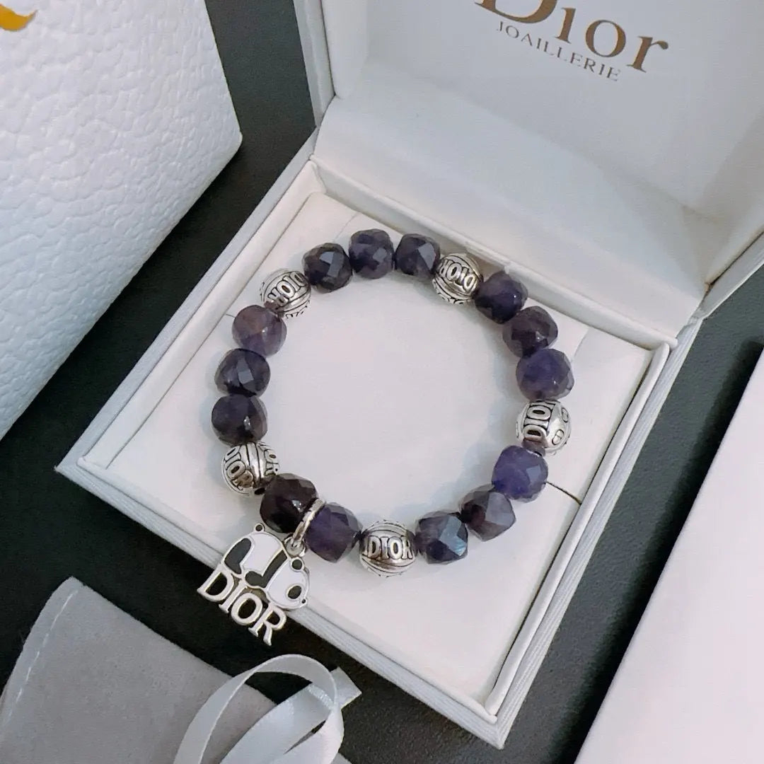 Dior Purple Amethyst Bracelet - Dior Purple Amethyst Charm Bracelet