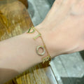 charm Dior Gold-Tone Crystal Bracelet - Dior Gold-Tone Crystal Charm
