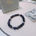 Dior Amethyst Beaded Bracelet - Silver Accents