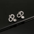 Dior Silver Crystal 'CD' Earrings - Dior Silver Crystal 'CD' Drop