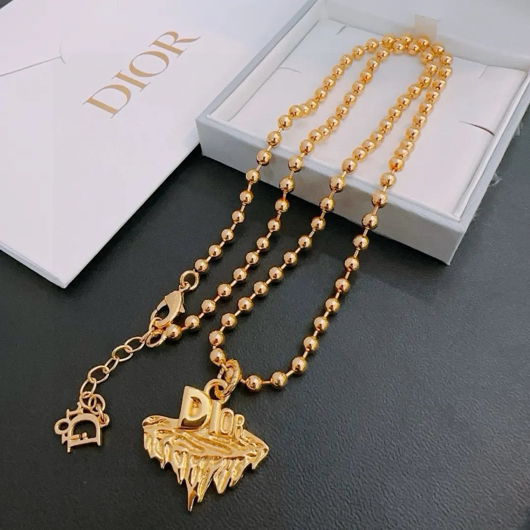 Dior Gold Ice Drip Necklace - Statement Jewelry