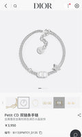 Dior Silver Star Charm Bracelet - Dior Petit CD Silver Double Chain