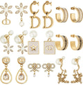 Dior Golden D Letter Earrings - Dior Golden D Letter Drop Earrings