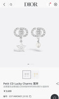 Dior Silver Petit CD Earrings - Dior Silver Petit CD Lucky Charms