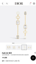 Dior Gold Pearl Earrings - Dior Petit CD Gold Pearl Earrings - Crystal