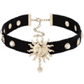 Dior Black Ribbon Sun Choker - Pearl Accent
